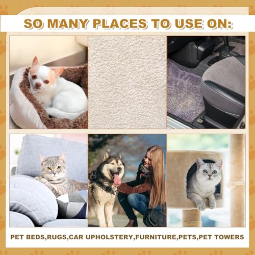Image of Pet Hair Remover Sponge Cat and Dog Hair Sponge Rubber Pet Fur Lifter Removal Tool, Remove from Furniture, Carpet, Bedding, Clothing, 6.26 x 3.28 x 1.89 Inch(Khaki,2 Pack)