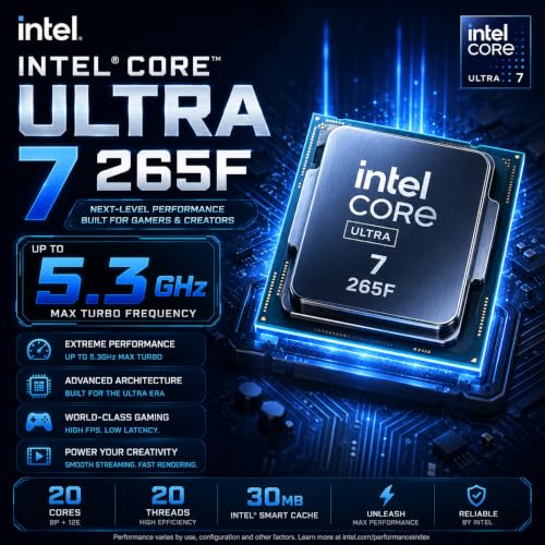 Image of Gaming PC Desktop Computer Core Ultra 7 265F up to 5.3GHz, RTX 5060 Ti