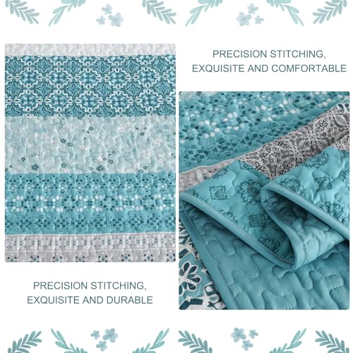 Courtepointe bohème patchwork Wongs Bedding aux finitions matelassées premium - 7