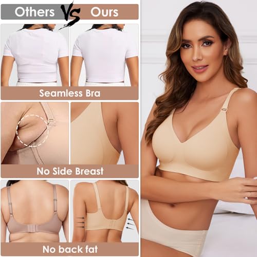 Wireless Bras for Women - Soft No Underwire Comfortable Seamless Bra - Full Coverage Bralettes - Everyday Bra4