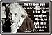WOGEKA ART Retro Blechschild Halte Dich von negativen Menschen fern Albert Einstein als Geschenk-Idee 20 x 30 cm Vintage-Deko-Schild aus Metall 433