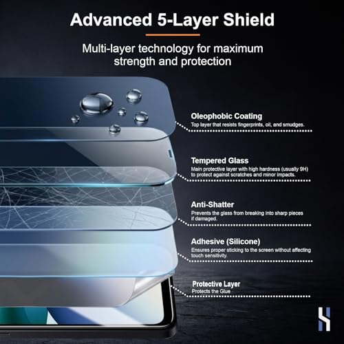 Image of Tempered Glass for Redmi A5 | A4 | Redmi 14C | Poco C75 (6.88 Inch) Military Grade 9H Screen Guard, Anti-Scratch, Shatterproof, Edge-to-Edge Full Coverage - Black Border