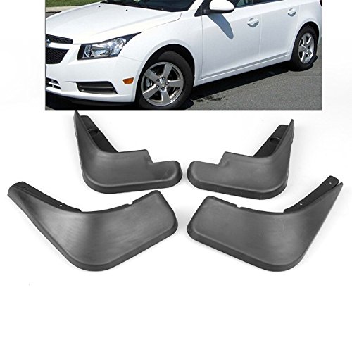 New 4Pcs Black ABS Mud Flaps Splash Guards Fender Front + Rear for 09 10 11 12 13 14 15 Chevy Cruze