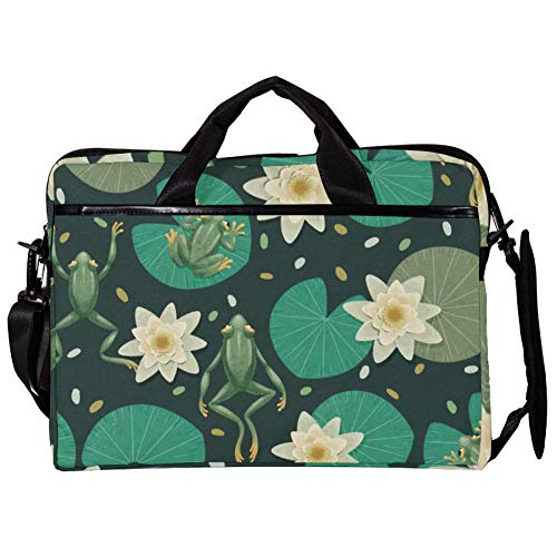 Sacoche à bandoulière pour ordinateur portable 13-14" Frog in The Pond multicolore