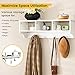 Giantex Hanging Shelf with Hooks Wall Mount Cubby Organizer with 4 Hooks and Storage for Entryway, Hallway, Dining Room Furniture (White)