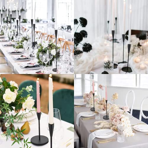 Candlestick Holders For Taper Candles Candlestick Holders Set Of 12,Decorative Black Candlestick Holder For Wedding,Metal Tall Candle Stick Holders For Pillar Candles Home Candlelight Dinning #TOP5
