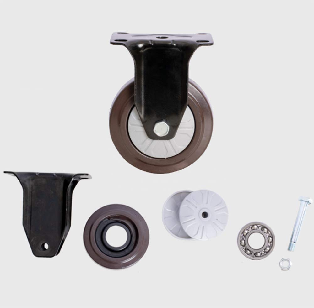Caster 4 Stück 75mm Lenkrollen Industrielle Transportrollen Mit Anschraubplatte Schwerlastrollen Bremsrollen Tragkraft 500kg