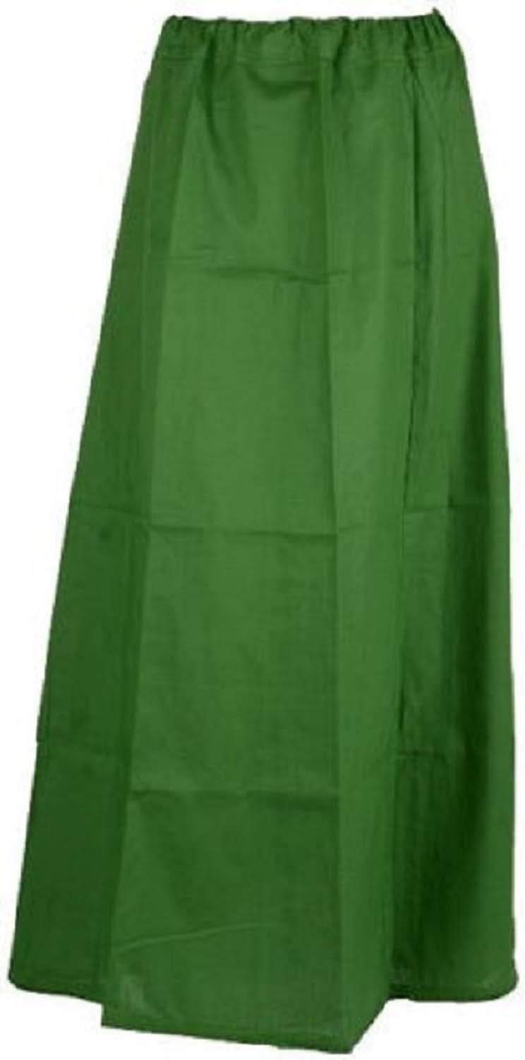 Ethnic Closet Indian Women's Saree Petticoat Cotton Wrap Solid Pattern Underskirt Lining For Sari