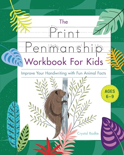 Save 35% on Print Penmanship Workbook for Kids with Fun Animal Facts
