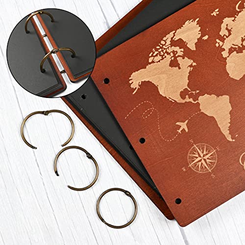 Image of Giiffu Scrapbook Refill Pages Photo Album Refill Paper | 20 Sheets 40 Black Pages 3 Ring Loose Leaf Thick Cardboard Refills for Giiffu 12x8.2 inch DIY Photo Album Scrapbook