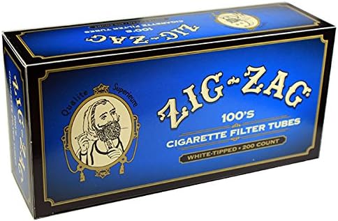 Zig Zag Light Blue RYO Cigarette Tubes - 100's - 200ct Box (5 Boxes)