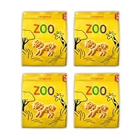 Bundle of 4 – Zoo Animal Biscuits – Fun Shaped Snacks for Kids, Perfect for Lunchboxes or On-the-Go (100g Per Pack)