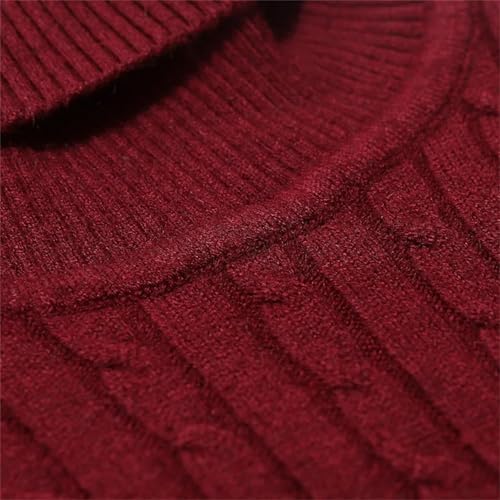 Autumn and Winter Warm Men'S Turtleneck Long-Sleeved Sweater Knitted Pullover Warm Slim Casual Sweater2