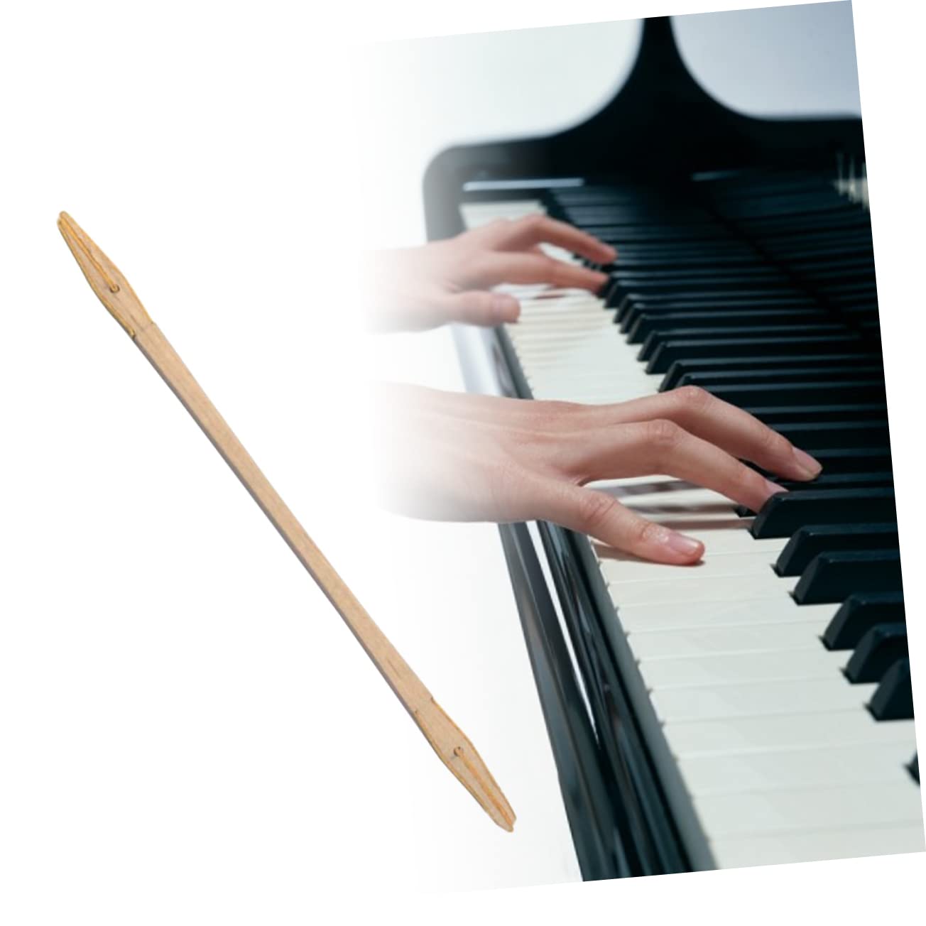 CIMAXIC Wooden Mute Stick for Piano Tuning Repair Mediant Mute Tool for Treble Section Durable Wooden Design Essential Piano Tuning Repair Tool Convenient Tweezer Style