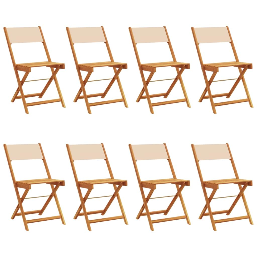 Chaises de jardin pliantes lot de 8 idéal repas terrasse en bois