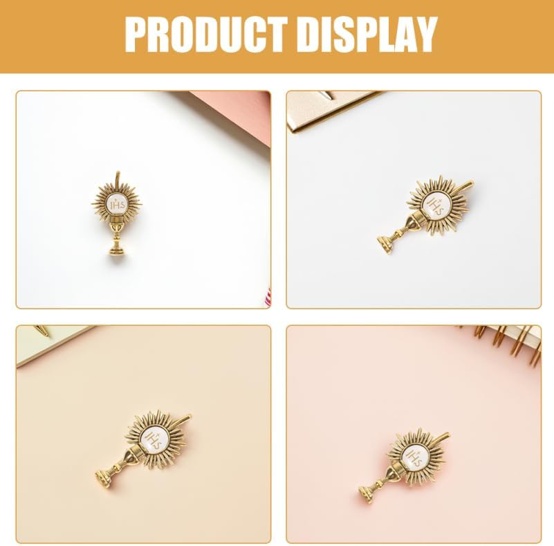 4pcs Religious Lapel Pin Elegant First Communion Brooches for Boys Girls Faith-inspired for Special Occasions