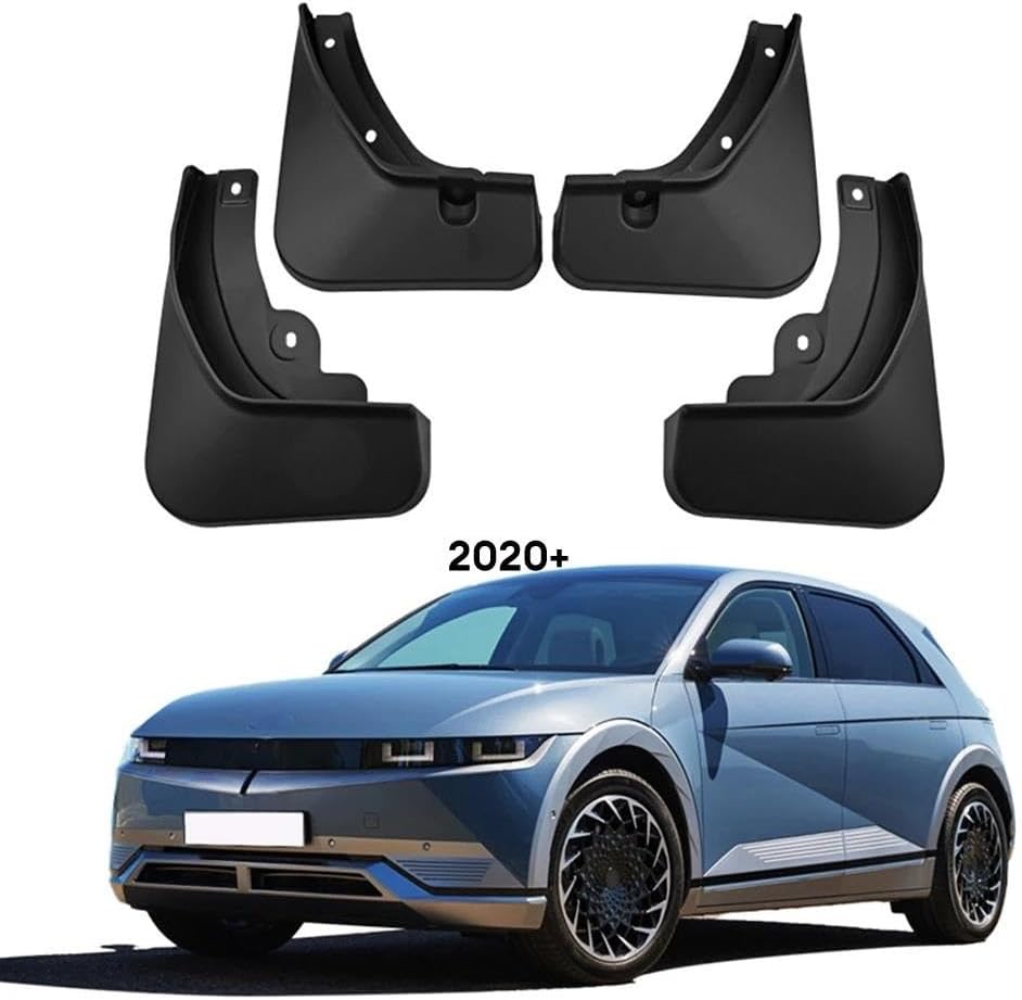 SETIFQ(チーサナ店鋪) 4個料金 ブラック マッドフラップ 目当て Hyundai ヨウ Ioniq 5 2020+ ヨウ 貨車フェンダー