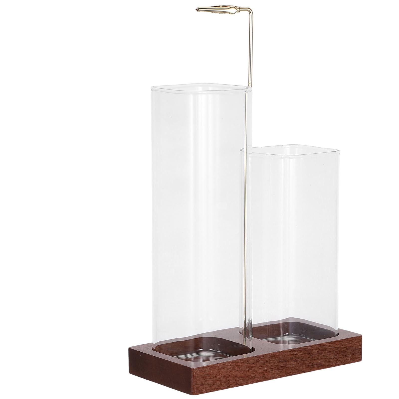 Porta Incienso para Varillas de Madera con Vidrio, Acero Inoxidable
