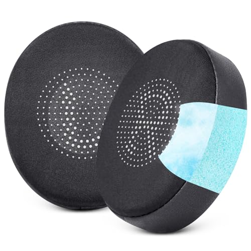 Ear Pads Replacement for Jabra Elite 45h - Cooling Gel Cushions for Evolve2 65 40 MS UC USB Wireless On-Ear Headphones with Memory Foam (Black)