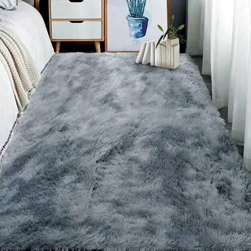 Tapis de salon lavable et antidérapant grand format à poils longs - 2