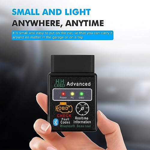 OBD2 Bluetooth Wireless Diagnostic Code Reader OBD II Scan Tool Reset & Clear Check Car Engine Light,Bluetooth Scanner R - Additional View