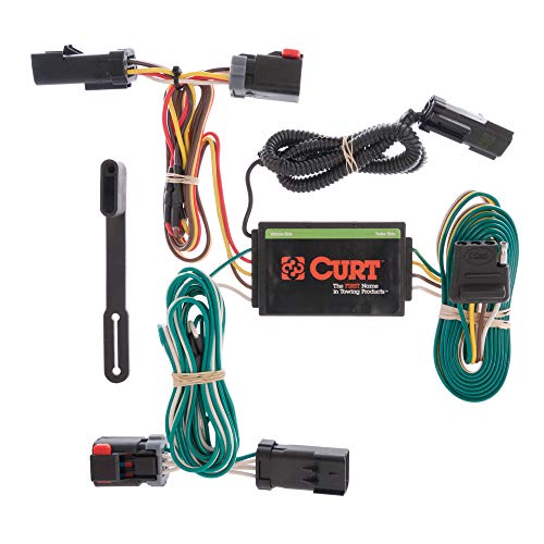 CURT 55530 Vehicle-Side Custom 4-Pin Trailer Wiring Harness, Fits Select Chrysler Pacifica, black