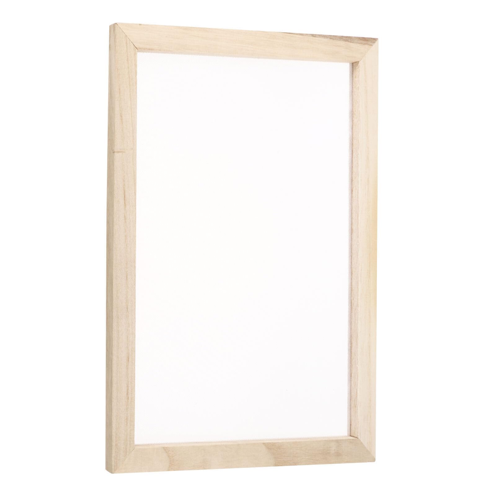 Generico ARTENUOVA Telaio per Serigrafia 40X50 55 Fili Tela in Poliestere Bianca. Telaio in Legno Fornito Tesato