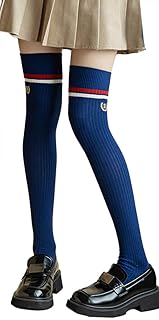 [Ekieta] ハイソックス イストッキングハイソックス ニーハイソックス レディース 靴下 綿 ニーハイソックス美脚着圧 cosplayや制服用 可愛い 通学通勤 パーティ発表会 卒業式