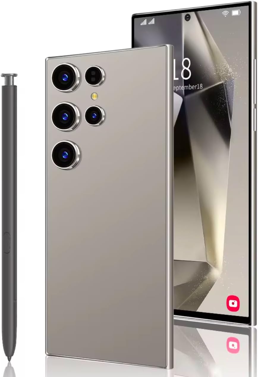 S24 Ultra Smartphone with Stylus Pen | 6.6" Curved HD+ Display | 3GB RAM + 64GB | 4500mAh Battery | Global 4G LTE Charging Expandable (Grey)