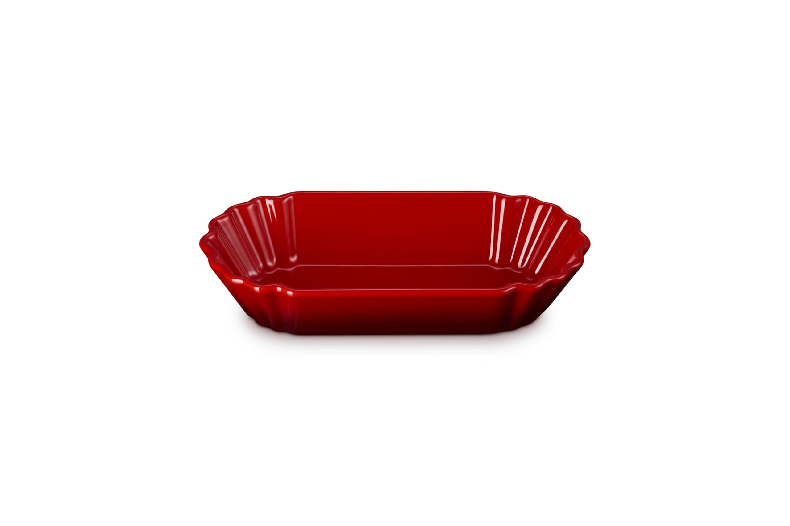 Le Creuset Stoneware Bistro Boat, 14 oz. (8.5" L x 4" W x 1.7" D), Cerise