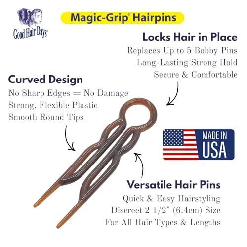 Haarnadeln mit magischem Griff, 10 Stück Good Hair Days