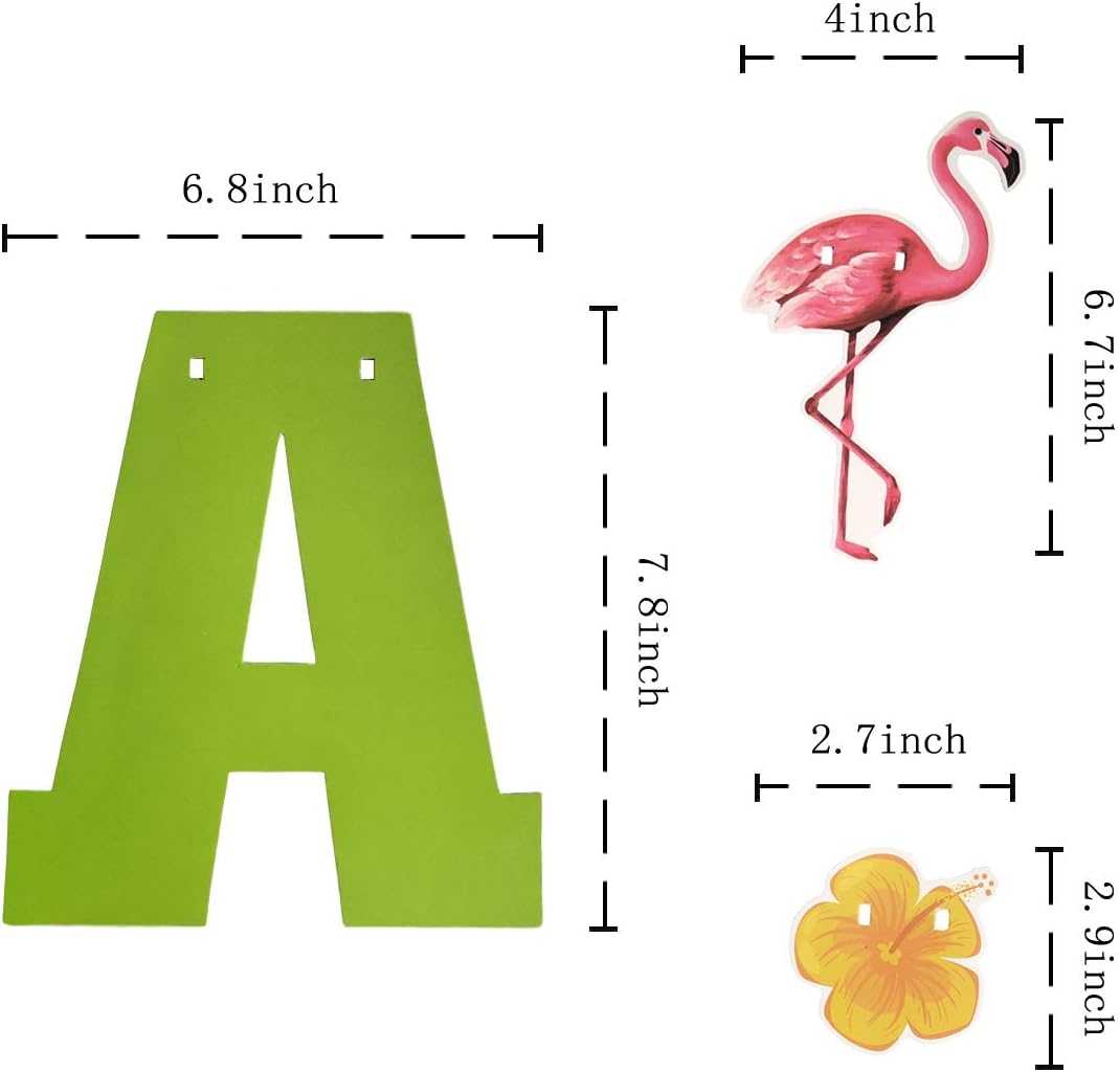 Hawaiian Aloha Party Decorations - Luau Party Supplies - Tropical Theme Summer Beach Pool Party Decorations - Luau Birthday Party Decor