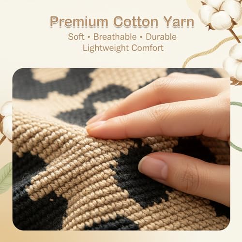 Bolso Tote Boho Floral de Crochet Beige para Mujer miniatura 6
