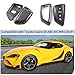 Real Carbon Fiber Key Fob Case Cover Compatible with Toyota Supra GR A90 A91 MK5 2019-2025, Smart Remote Key Case Cover Keychain Trim Accessories, 1PCS (Black)