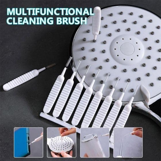 Image of Shower Head Cleaner Tools, Shower Head Cleaning Brushes Multi-Size Shower Head Cleaner Picks Anti-Clogging Cleaning Brush for Bathroom Small Hole Gap Nozzle Window Slot