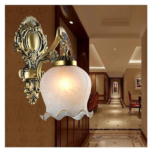Applique murale LED rétro E27 en verre pour salon et chevet