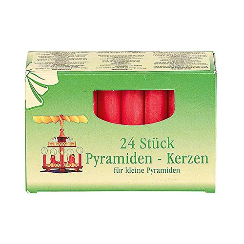 Idena 8530319 Pyramid Candles 1.4 Wax 10.5 x 13.6 x 2.7 inches (24 x 7 cm Red