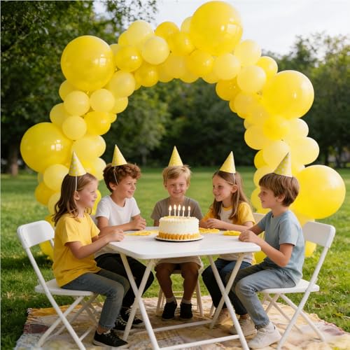 Image of Yellow Balloons Birthday Party Balloons - 100 Pack Balloon 12 inch for Sunflower Birthday Decorations