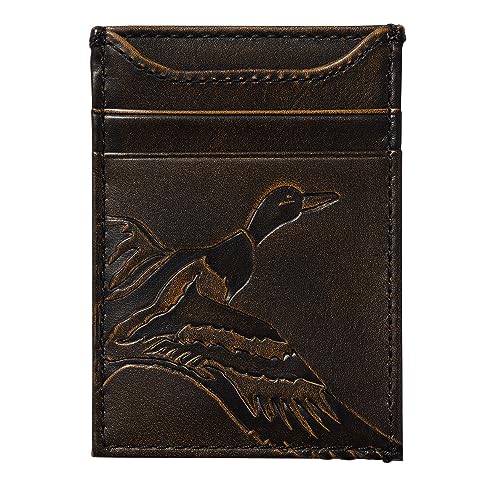 House of Jack Co. Duck Slim Money Clip Wallet for Men, Front Pocket Wallet with Strong Magnet, Full Grain Cowhide Card Holder Wallet, Black