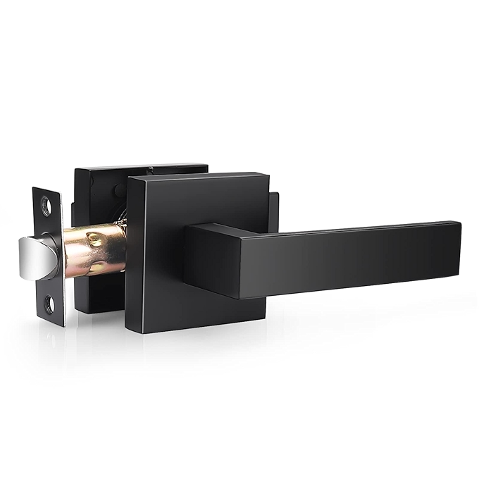 Probrico无钥匙室内通道门把手 - 哑光黑色重型设计