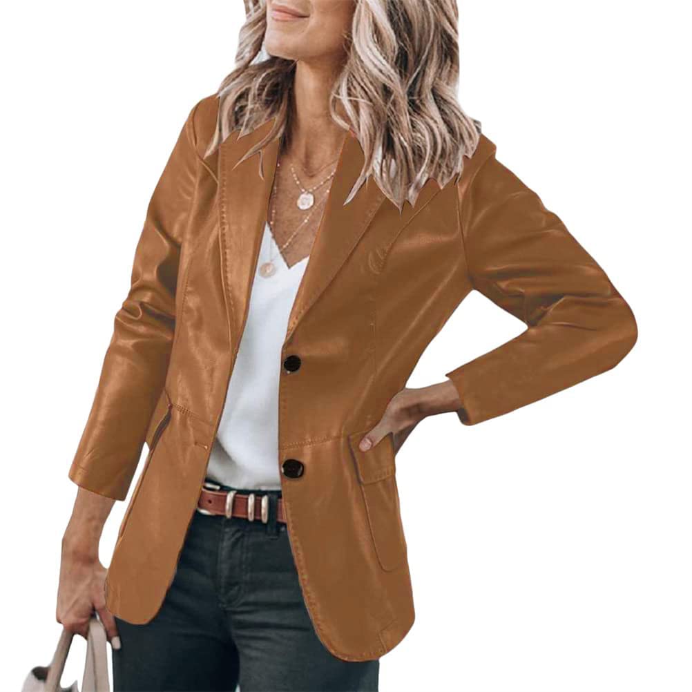 ZYCSKTL Perfecto En Cuir Pour Femme, Veste Courte à Revers, PU Manteau Pour Femmes, Vêtements Moto Printemps (Couleur : Noir, Taille : S