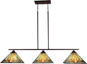 Tiffany Pool Table Lights Stained Glass Billiard Island Lighting