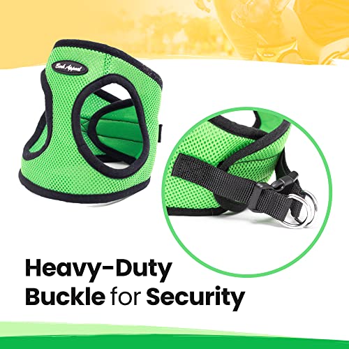 Bark Appeal Step-In Dog Harness, Mesh Step In Dog Vest Harness For Small & Medium Dogs, Non-Choking With Adjustable Heavy-Duty Buckle For Safe, Secure Fit – (Medium, Lime Green) #TOP2
