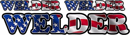 LPF USA Magnet 3 - Welder American Flag Decal Pack MIG TIG ARC Welding Helmet Magnetic Sticker Pack 6