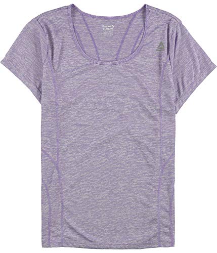 Image of Reebok Womens Two Tone Basic T-Shirt - Purple - Small
