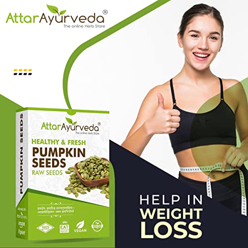 Image of Attar Ayurveda Raw pumpkin seeds for eating (250 grams) | Protein and Fiber Rich Superfood | Unsalted, unroasted