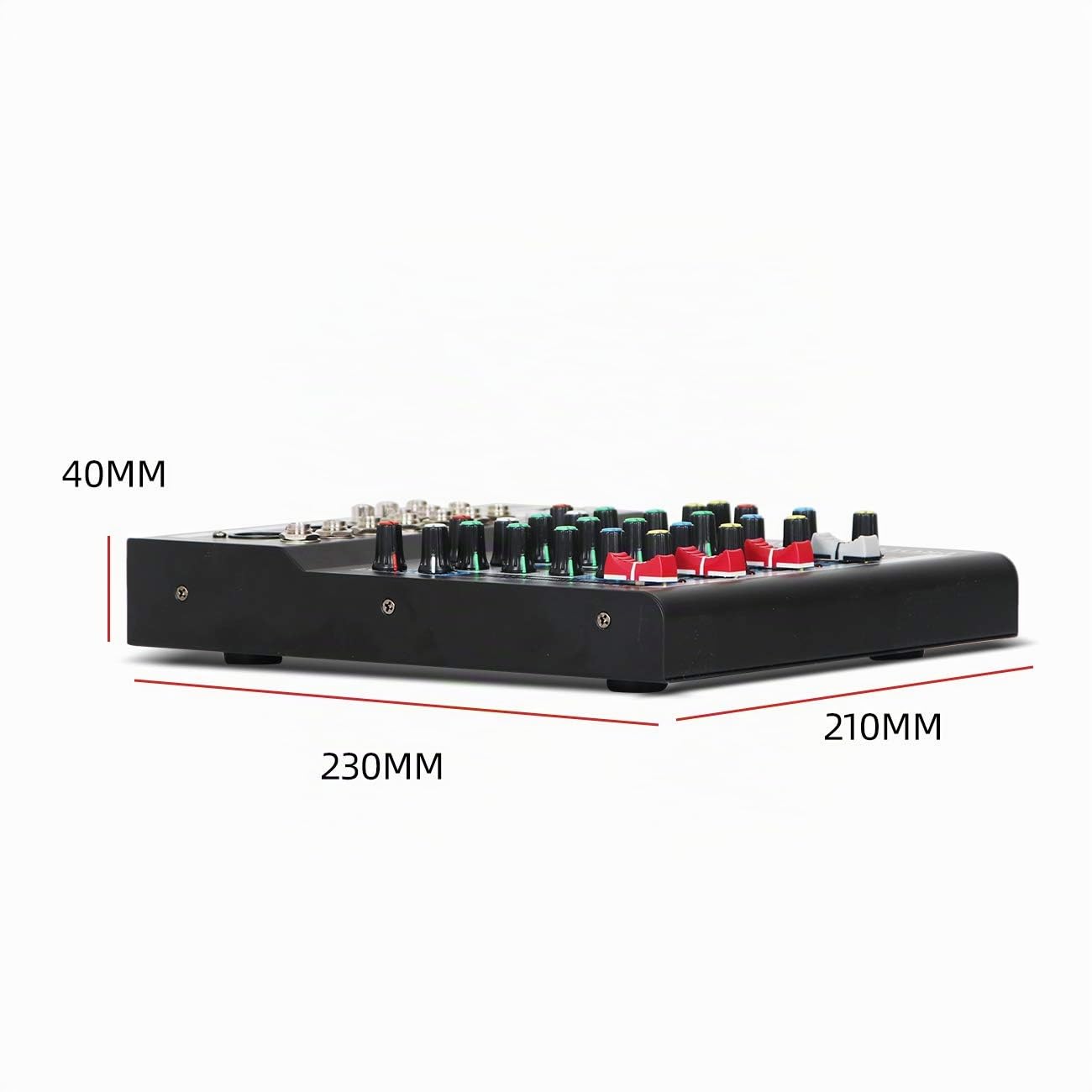 Depusheng HT4 Console DJ portable professionnelle numérique Bluetooth avec interface audio USB 4 canaux pour mixage en studio, noir