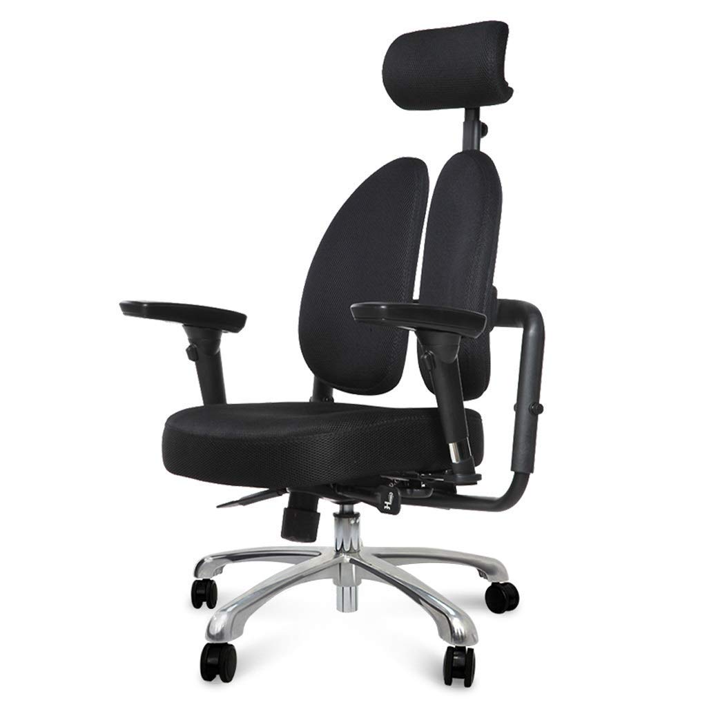 Desk Chair Computer Chair Ergonomic Health Double-Back Chair Computer Boss Chair Office Gaming Chair Color Black