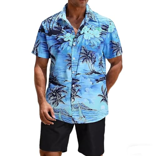 Ensemble chemise hawaïenne homme et short léger contre la chaleur