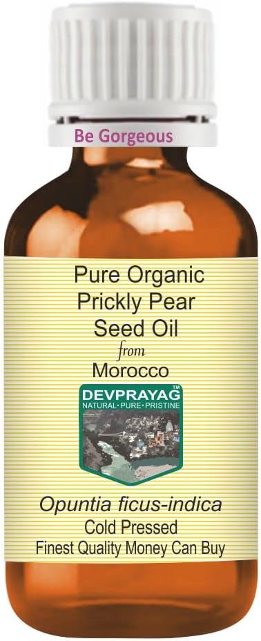 Pure Organic Prickly Pear seed Oil (Opuntia ficus-indica) Natural Therapeutic Grade Cold Pressed 10ml (0.33 oz)